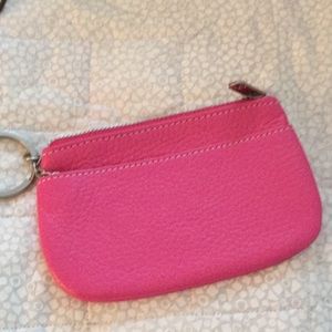 Pink key case and license/card slot